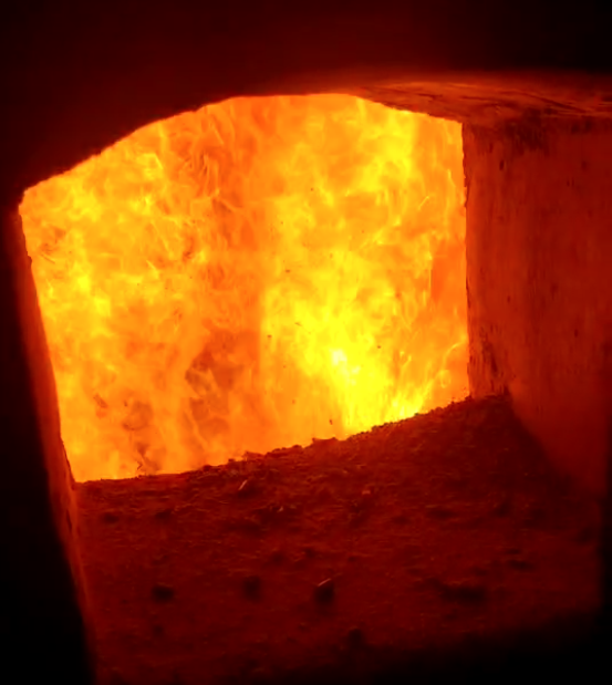 生物质颗粒模温机燃烧效果